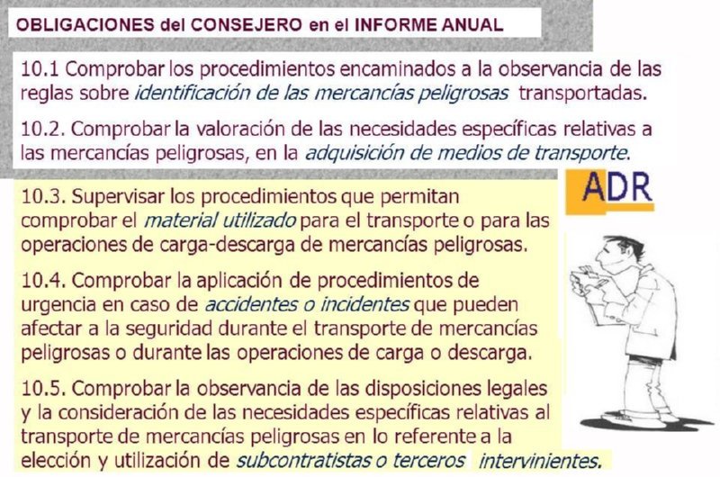 MERCANCIAS PELIGROSAS 25 OBLIGACIONES  CONSEJERO DE SEGURIDAD RD97-2014
